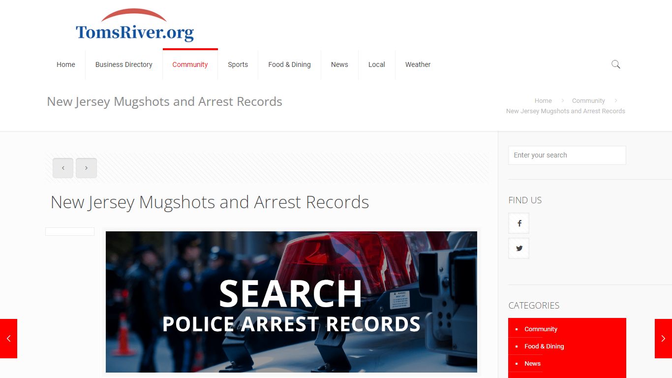 New Jersey Mugshots and Arrest Records - TomsRiver.org